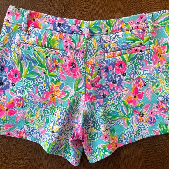 Lilly Pulitzer Amalfi Blue Alligator Isle Callahan Knit Shorts - Picture 2 of 4